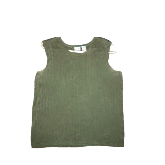 Cherokee Tops - Vintage Faded Green Large Cherokee Woman’s Sweater Style Tank Top, comfortable.